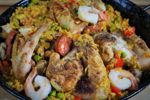 Keto paella mixta (Paleo, LowCarb)