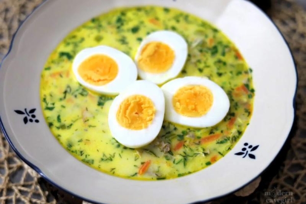 Keto zupa koperkowa z jajkiem (Paleo, LowCarb)