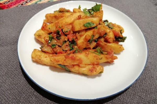 Kenia - Frytki masala (Chips masala)