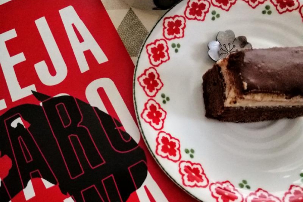Czechy - Míša řezy, czyli ciasto czekoladowe z tofu-serkiem