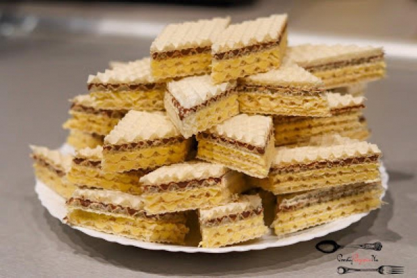 Domowe wafle waniliowo - kakaowe