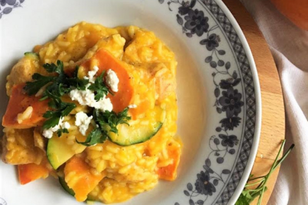 Risotto z dynią i cukinią