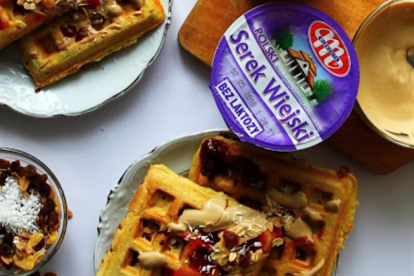 Gofry bez glutenu z serkiem wiejskim