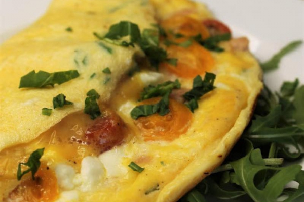 Omlet z serem feta