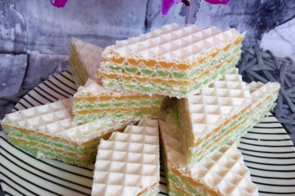 Wafle z galaretką