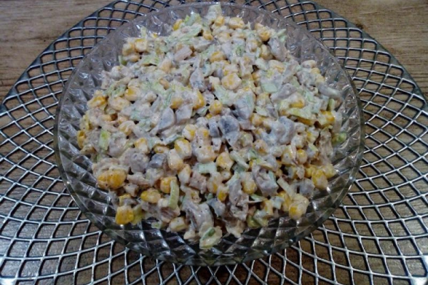 Sałatka pieczarkowo - porowa
