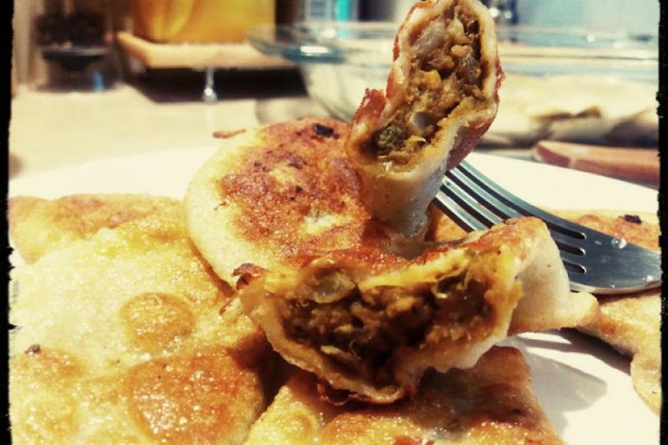 Pierogi z soczewicą i warzywami