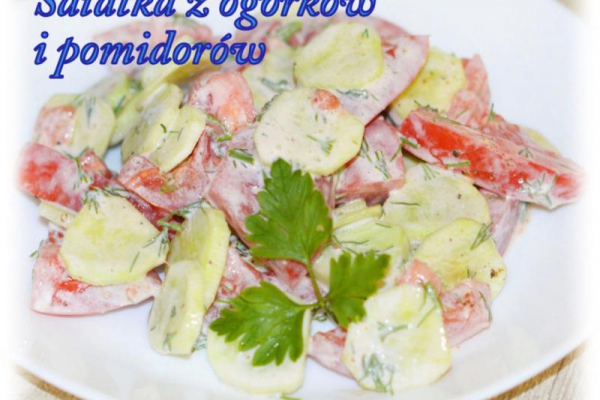 Sałatka z ogórków i pomidorów