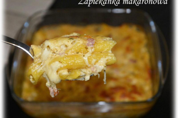 Zapiekanka makaronowa z szynką