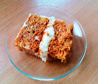 Ciasto dyniowo-pomarańczowe z kremem karpatkowym