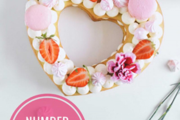 Number cake – kruchy torcik w kształcie serca