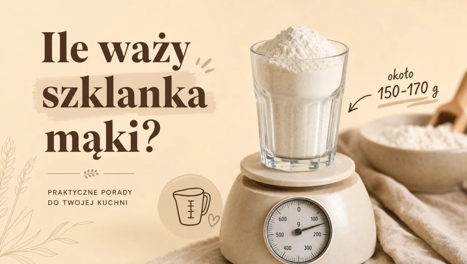 Ile waży szklanka mąki? Tabela gramów dla każdego rodzaju [2026]