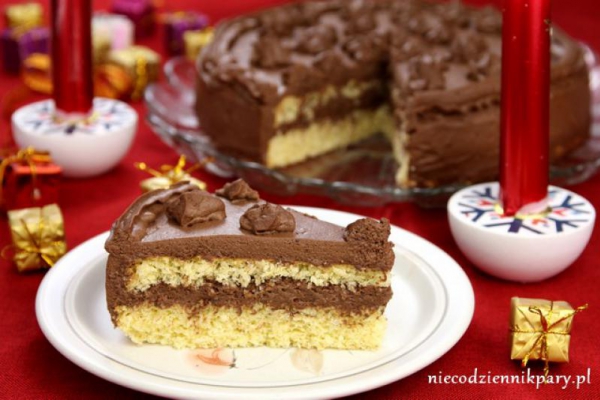 Tort kokosowy z kremem czekoladowo-kawowym