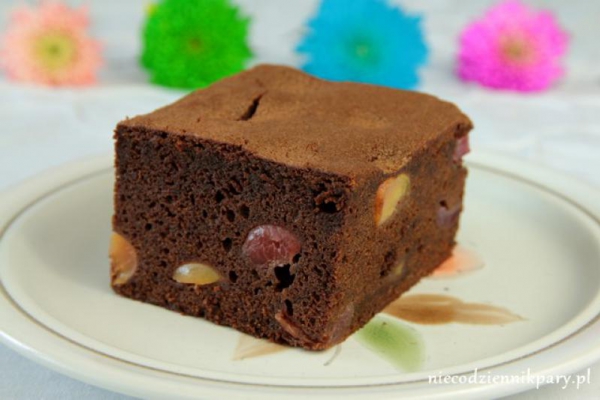 Brownie z czereśniami