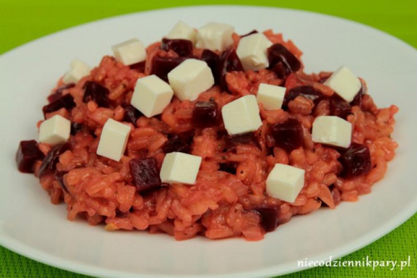 Risotto z czerwonymi burakami