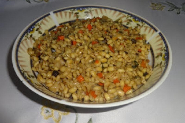 Kaszotto z grzybami leśnymi.