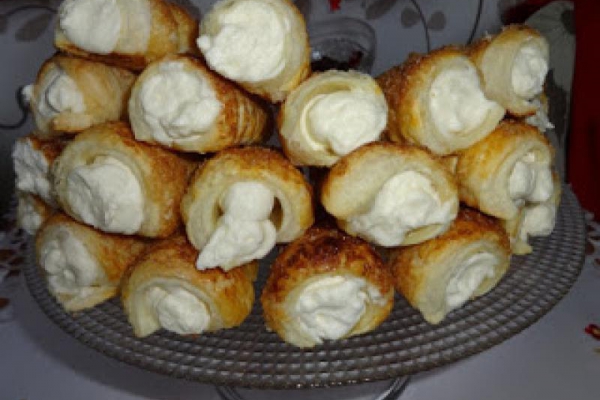 Rurki z kremem z serka mascarpone.