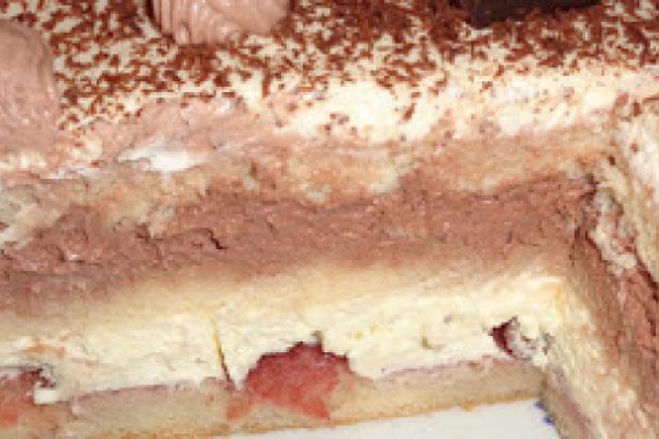 Ciasto tortowe mocno nasączone.