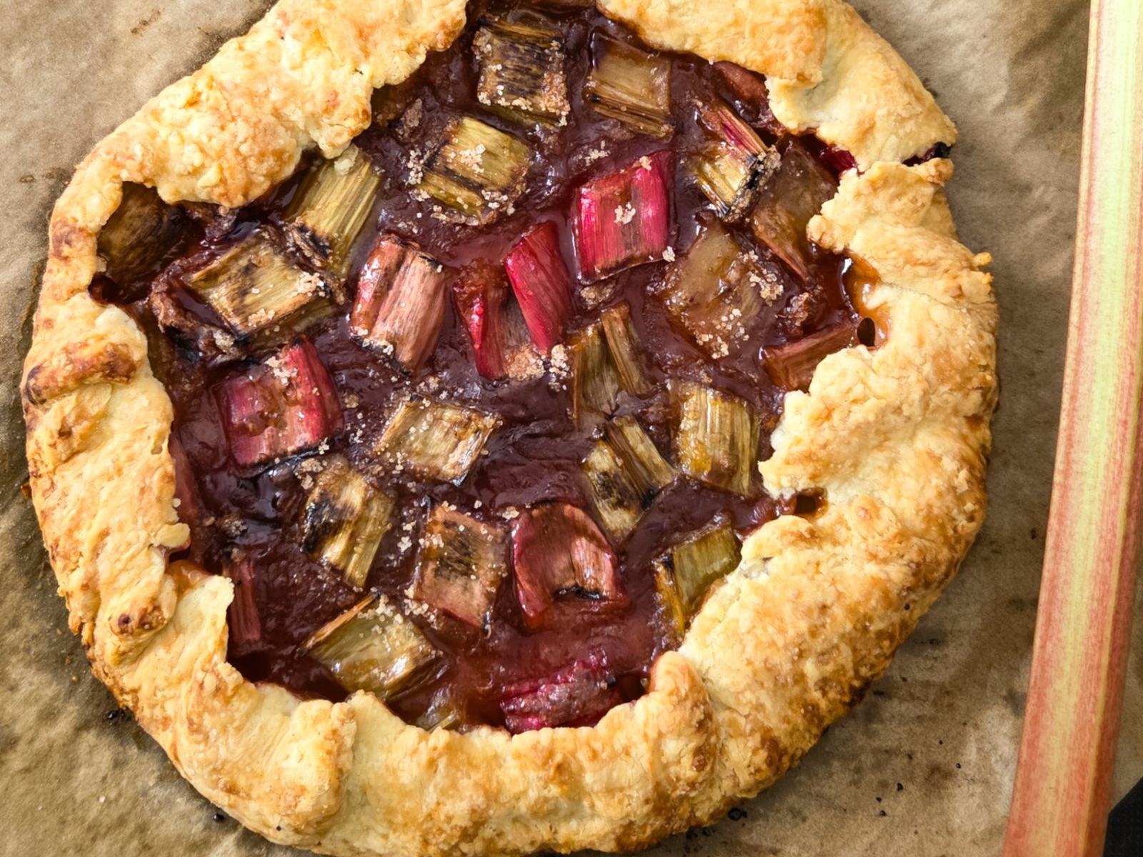 Galette z rabarbarem