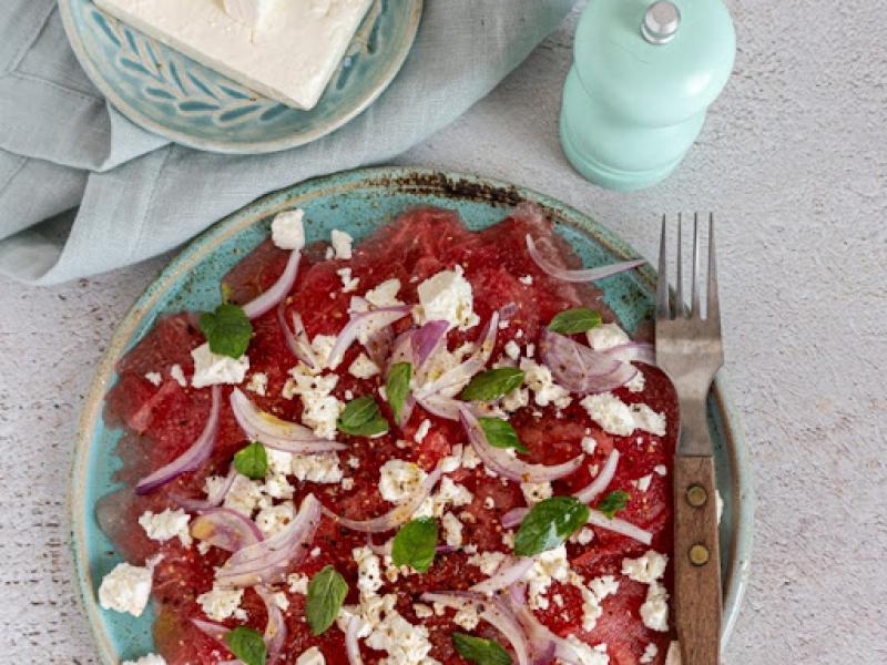 Carpaccio z arbuza z fetą