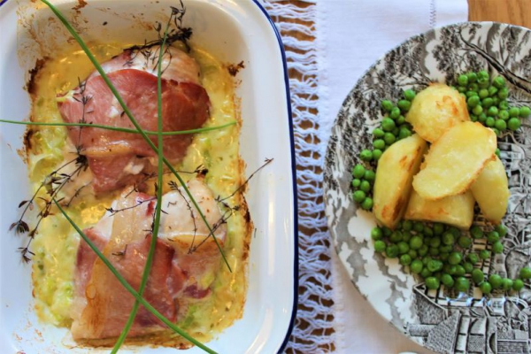 Chicken breast wrapped in bacon Easter recipie