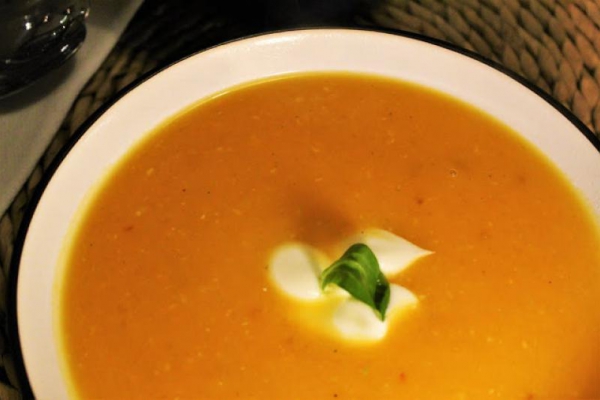 Butternut squash and sweet potato soup