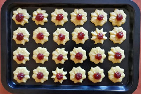 Karbowane ciasteczka z marmoladą - wersja na Thermomix