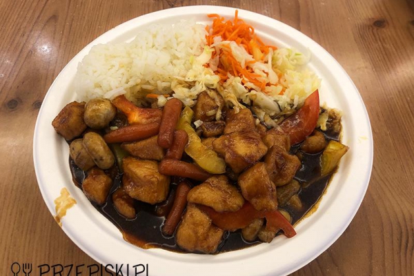 Kurczak w Sosie Teriyaki z Pieczarkami