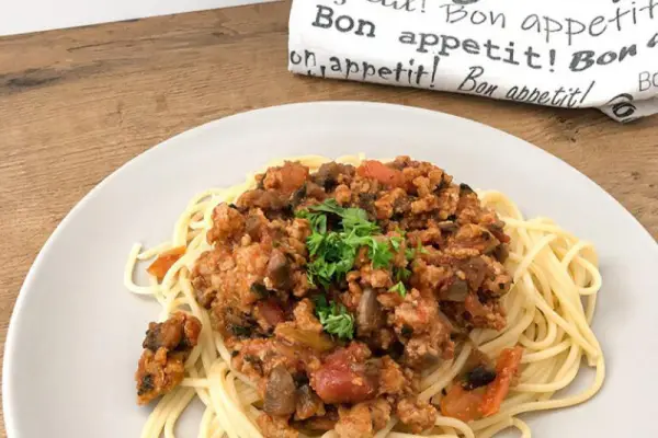 Spaghetti Bolognese z Pieczarkami