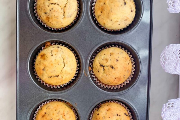 Bananowe Muffiny z Kawałkami Czekolady