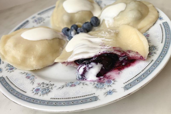 Pierogi z borówkami
