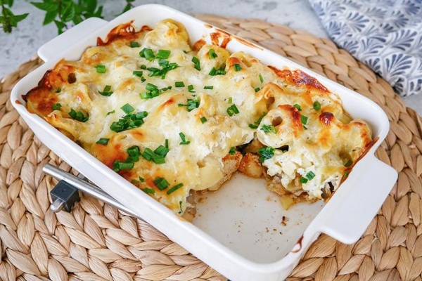 Zapiekanka tortellini z kurczakiem