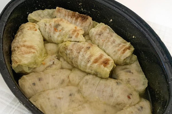 Gołąbki z mięsem i pieczarkami