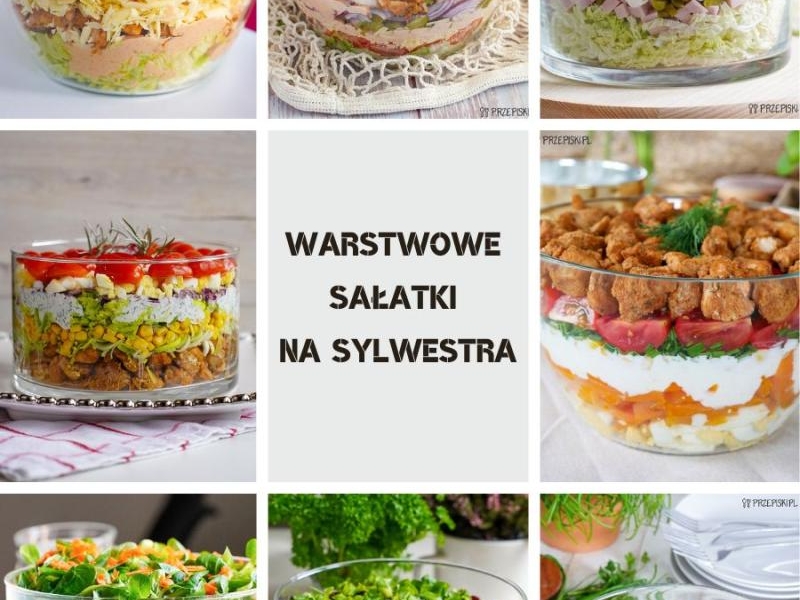 Warstwowe Sałatki na Sylwestra