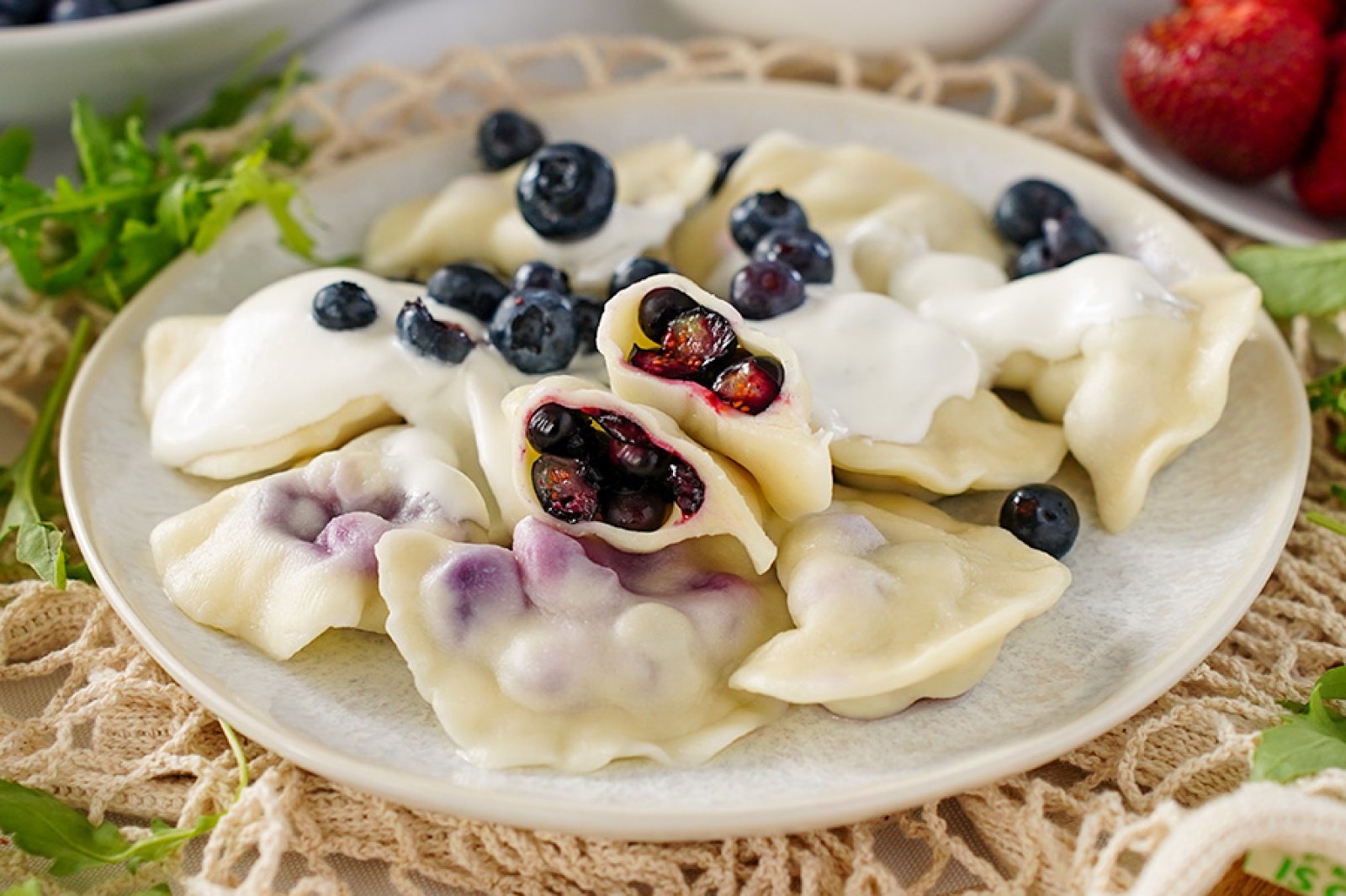 Pierogi z borówkami