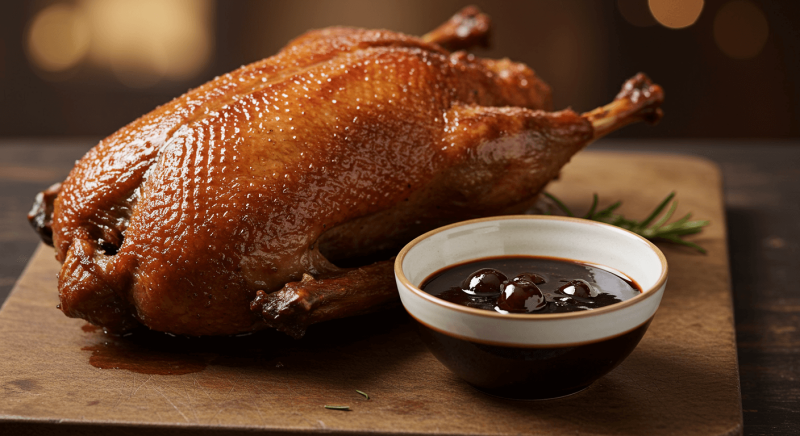 Sos do kaczki, który idealnie przełamuje jej bogaty smak – nie, to wcale nie jest żurawina