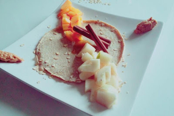 Słodki omlet z płatków owsianych