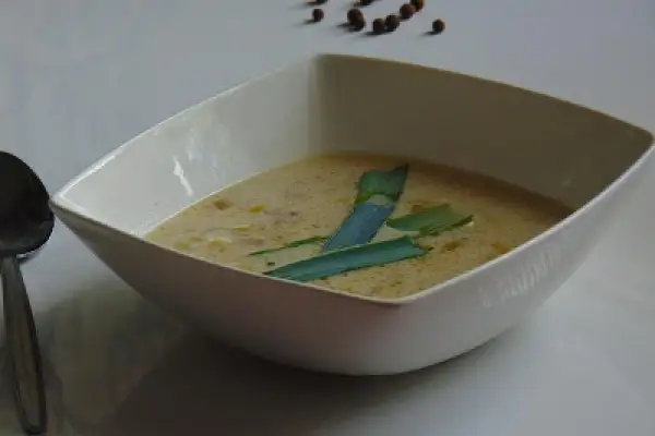 Käse-suppe mit Hackfleisch - zupa serowa z miesem mielonym