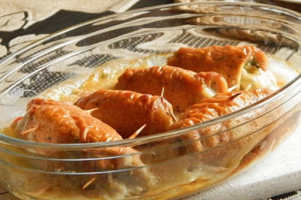 Roladki z mozzarellą w glazurze musztardowej