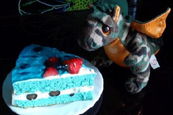 Niebieski tort