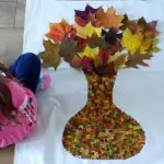 Jesienna mozaika z liści