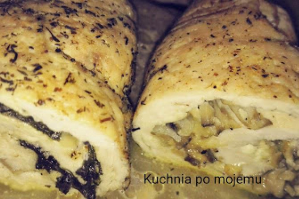 Rolada z piersi indyka w dwóch smakach - z pieczarkami bądź szpinakiem