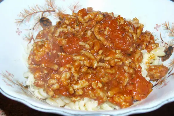 Zakręcone spaghetti Siostry Ewy. Z szynki wieprzowej.