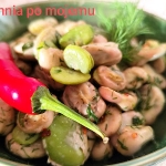 Bób z chili i czosnkiem...