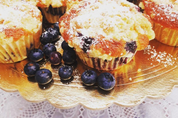 Muffiny z borówkami