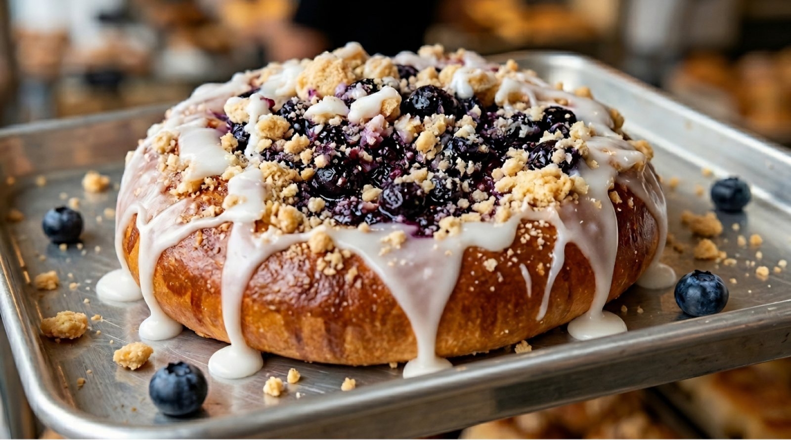 Najlepsza bezglutenowa drożdżówka z budyniem i borówkami w Poznaniu