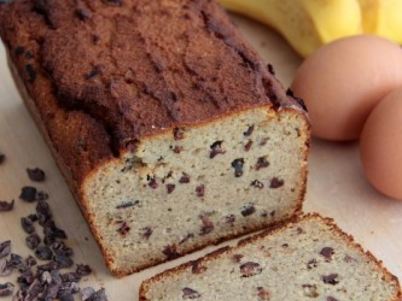 Chleb paleo bananowy (z ziarnami kakao)