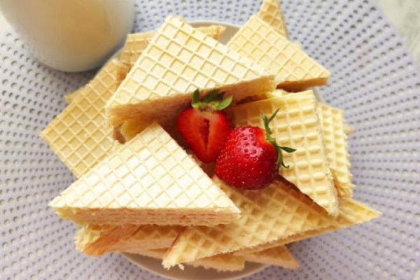 Wafle z masą galaretkową