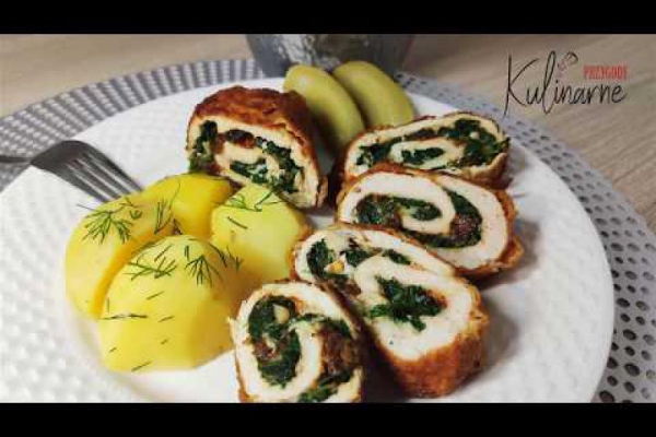 Roladki z kurczaka ze szpinakiem, suszonymi pomidorami i mozzarellą