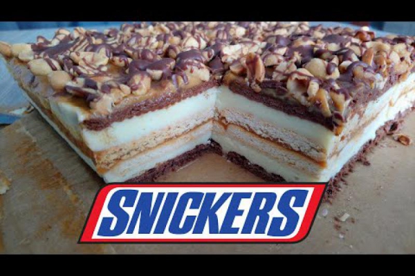 Ciasto Snickers bez pieczenia